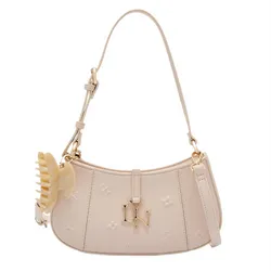 Túi Đeo Vai Nữ Lyn Wendy Brighton Shoulder Bag Light Beige L25FBWA013 Màu Be