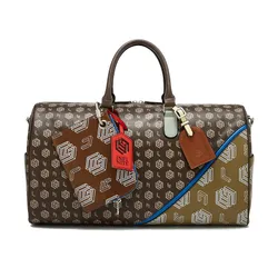 Túi Du Lịch Lyn Dune Montage Overnight Handbag - Dark Brown LL25FBM668 Màu Nâu
