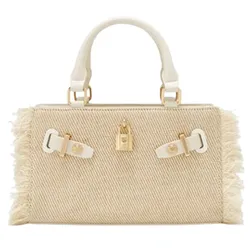 Túi Xách Nữ Lyn Raff Raw Top Handle S Handbag Ivory LL25SBS327 Màu Trắng Ngà