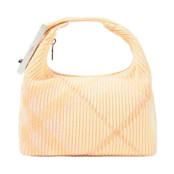 Túi Xách Tay Nữ Burberry Check Mini Peg Duffle Bag Màu Vàng/Hồng