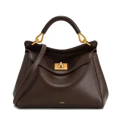 Túi Xách Tay Nữ JW Pei Lucia Classic Top Handbag - Dark Brown Màu Nâu