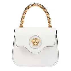 Túi Xách Tay Nữ Versace La Medusa Mini Leather Bag Màu Trắng