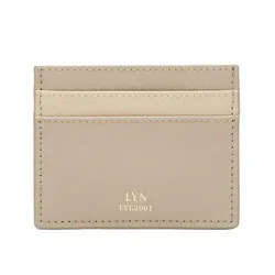 Ví Đựng Thẻ Nữ Lyn Babie Multi Card Holder Wallet - Light Beige LL25CWF059 Màu Be
