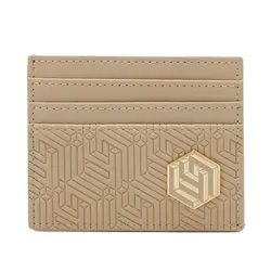 Ví Đựng Thẻ Nữ Lyn Giselle Card Holder Wallet - Light Beige LL25FWM639 Màu Be Nhạt