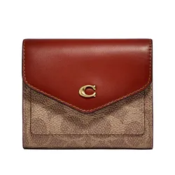 Ví Nữ Coach Colorblock Coated Canvas Signature Wyn Small Wallet C2329 Màu Nâu
