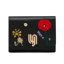 Ví Nữ Lyn Blossom Infinite Fold Wallet - Black LL25FWM008 Màu Đen