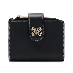 Ví Nữ Lyn Butterfly Short Wallet - Black LL25CWF074 Màu Đen