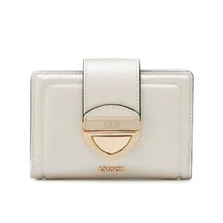 Ví Nữ Lyn Lena Short Wallet - Light Glitter Beige LL25CWF035 Màu Trắng Kem