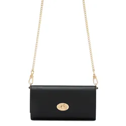 Ví Nữ Lyn Robyn Infinite Long Wallet On Chain - Black LL25CWM021 Màu Đen