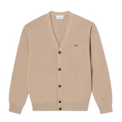 Áo Cardigan Nam Lacoste Men's AH360E 02S Màu Be Size 3