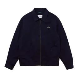 Áo Khoác Lacoste Short Zippered Organic Cotton Gabardine Jacket BH2591 - 166 Màu Xanh Navy Size 50