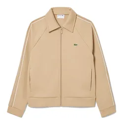 Áo Khoác Nam Lacoste Men's Made In France Zipped Sweatshirt SH0029 51 02S Màu Be Size 3