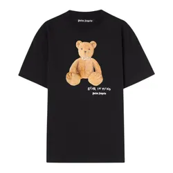 Áo Phông Nam Palm Angels Bear In Mind 'Black' PMAA001S25JER0051060 Tshirt Màu Đen Size XS