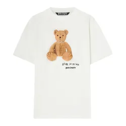 Áo Phông Nam Palm Angels Bear In Mind 'White' PMAA001S25JER0050360 Tshirt Màu Trắng Size XS