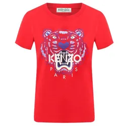 Áo Phông Nữ Kenzo Tiger Head Print Tshirt FA52TS7214YB-999 Màu Đỏ Size XS