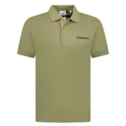 Áo Polo Nam Burberry With Logo Embroidered 8084439 Màu Xanh Rêu Size XS