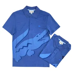Áo Polo Nam Lacoste Acoste Regular Fit Stretch Organic Cotton Blue Màu Xanh Size 2