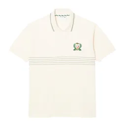 Áo Polo Nam Lacoste Men's Classic Fit L.12.12 Embroidered Shield PH0037 51 XFJ Màu Kem Size 4
