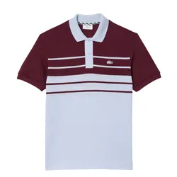 Áo Polo Nam Lacoste Men's Classic Fit Made In France PH8135 IT6 Màu Xanh Phối Đỏ Size 4