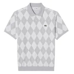 Áo Polo Nam Lacoste Regular Fit PH088E CCA Màu Xám Kẻ Size 4