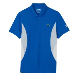 Áo Polo Nam Lacoste Tennis x Novak Djokovic Fan Shirt DH7330 IXW Màu Xanh Blue Size 4