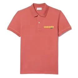 Áo Polo Nam Lacoste Washed Effect Cotton Piqué Regular PH7426 ZV9 Màu Đỏ Gạch Size 5