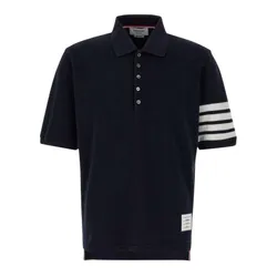 Áo Polo Nam Thom Browne RWB Tipping Stripe Cuff In Navy MJP136G 07976 415 Màu Xanh Navy Size 2