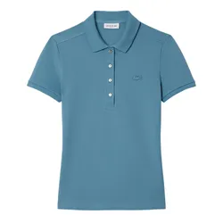 Áo Polo Nữ Lacoste L.12.D Slim Fit Stretch Mini Piqué PF5462 HD9 Màu Xanh Blue Size 34