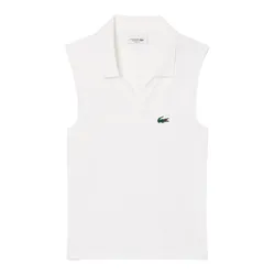 Áo Polo Nữ Lacoste Women's Sleeveless Stretch Knit Tennis PF0614 51 001 Màu Trắng Size 42