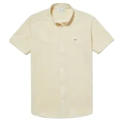 Áo Sơ Mi Cộc Tay Nam Lacoste Window Pen Biz PH763EL-99 Màu Trắng Ngà Size 2