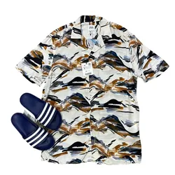Áo Sơ Mi Cộc Tay Nam Zara Short Sleeved Vintage Shirt Phối Màu Size S