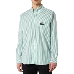 Áo Sơ Mi Dài Tay Nam Lacoste Men's CH641051737 - PC04 Màu Xanh Kẻ Size XXS