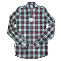 Áo Sơ Mi Dài Tay Nam Zara Long Sleeve Plaid Shirt Màu Đỏ/Trắng Size S