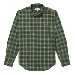 Áo Sơ Mi Nam Lacoste Jersey Flannel Check Shirt CH0732 Màu Xanh Lá Size 38