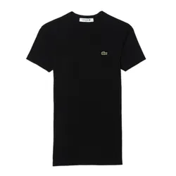 Áo Thun Nữ Lacoste Women's Slim Fit Ribbed Cotton T-shirt TF5538 54N 031 Màu Đen Size 36