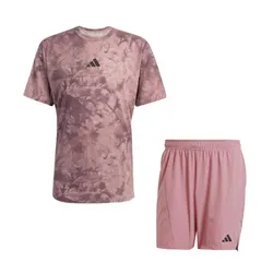 Bộ Quần Áo Cộc Tay Nam Adidas Màu Hồng Size S (Form China)