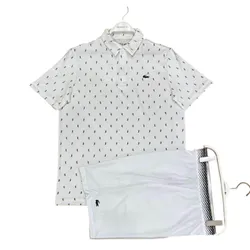 Bộ Thể Thao Tennis/ Pickleball Nam Lacoste Men's Regular Fit UV Protect Golf Màu Trắng