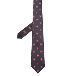 Cà Vạt Gucci Silk Tie Màu Xanh Đỏ