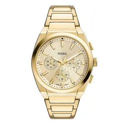 Đồng Hồ Nam Fossil Everett Chronograph Gold-Tone Stainless Steel Watch FS6119 Màu Vàng Gold
