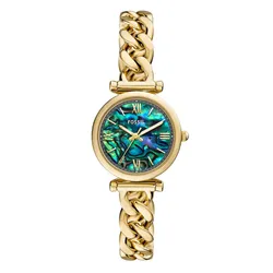 Đồng Hồ Nữ Fossil Carlie Three-Hand Stainless Steel Watch ES5416 Màu Vàng Gold