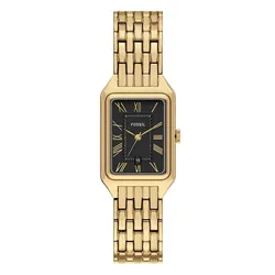 Đồng Hồ Nữ Fossil Raquel Three Hand Date Gold Tone Stainless Steel Watch ES5434 Màu Vàng Đen