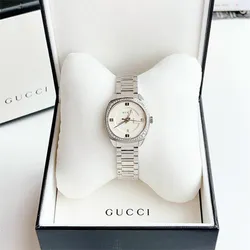 Đồng Hồ Nữ Gucci Diamond White GG2570 YA142506 29mm Màu Bạc