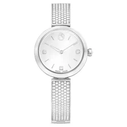 Đồng Hồ Nữ Swarovski Illumina Watch Swiss Metal Bracelet Silver Tone Stainless Steel 5671205 Màu Bạc Trắng