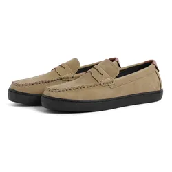 Giày Lười Nam Cole Haan Breathable Driver Driving Style Loafer Premium Genuine Leather - Beige Suede C28238 Màu Beige Size 40