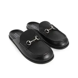 Giày Sục Gucci Horsebit Leather Mules Màu Đen Size 39