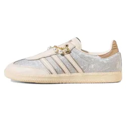 Giày Thể Thao Nữ Adidas Samba OG Clover Desert Shoes Kem - Xanh