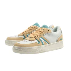 Giày Thể Thao Nữ Lacoste L001 Leather Colorblock Sneakers 45SFA0088 Y21 Màu Trắng/Be Size 3