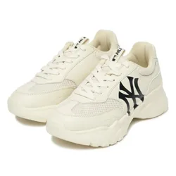 Giày Thể Thao MLB Bigball Chunky Mesh New York Yankees Cream 3ASHCE12N-50CRS Màu Kem Size 36.5