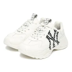 Giày Thể Thao MLB Bigball Chunky Mono LT New York Yankees 32SHCM111-50W Màu Trắng Size 36.5
