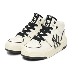 Giày Thể Thao MLB Chunky Liner High New York Yankees White Black 3ASXCB12N-50IVS Màu Đen Trắng Size 42